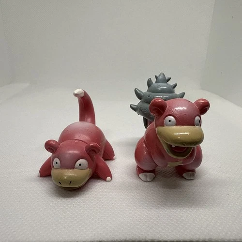 Vintage Tomy Pokemon Toy Lot Of 2 Slowpoke Slowbro 90s 1999 Collection