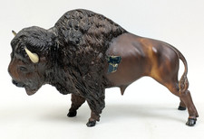 Vintage Breyer Bison Buffalo Brown Figure American Mold 76 Blue Ribbon Sticker