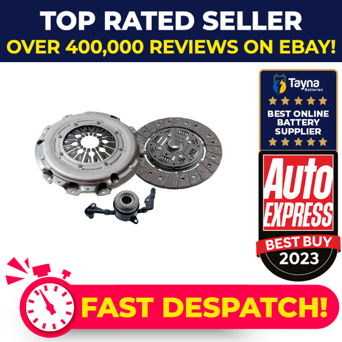 Clutch Kit 3pc (Cover+Plate+CSC) 241mm ADBP300004 Blue Print 0B7141671 Quality