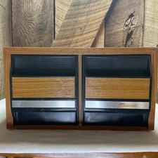 1980's cassette tape holder Faux Wooden 2 Drawer Storage Case Holds 46