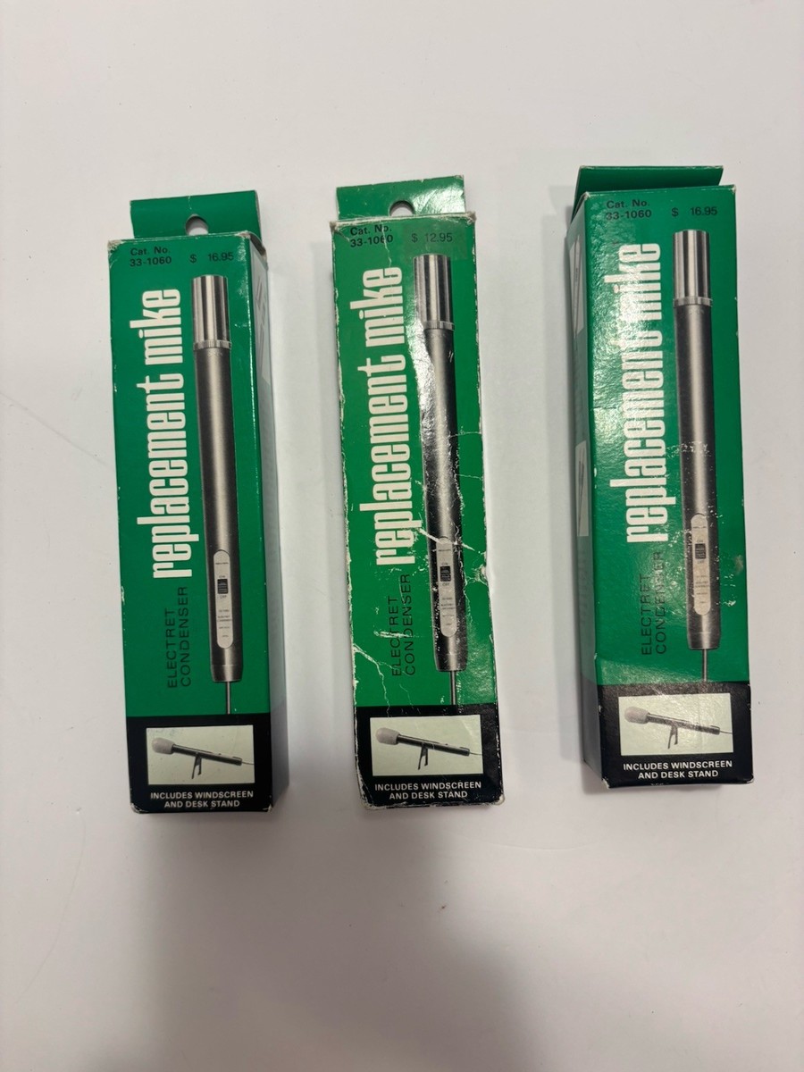 Lot Of 3 Vintage Realistic Replacement Mike Microphone 33-1060 | eBay