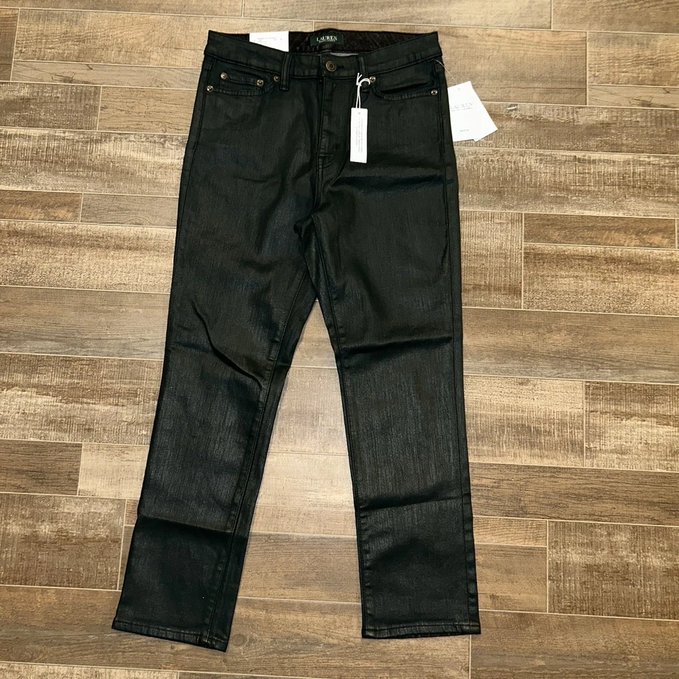 Lauren Ralph Lauren Wax Denim Women’s Jeans Size 6P Green NWT - Image 2 of 4