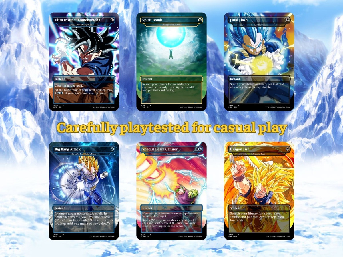 MTG Commander – Dragon Ball-Inspired – 100 Cards + Bonus-Without