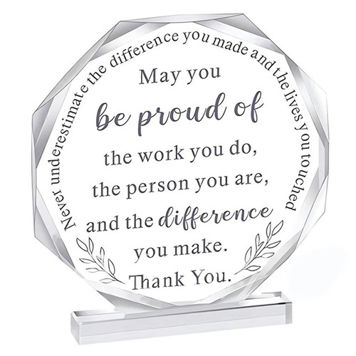 Impressive Acrylic Octagonal Trophy Recognize Colleagues' Achievements - Picture 12 of 12
