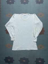 Vintage 70s waffle knit thermal shirt Sears base layer long sleeve soft white XL