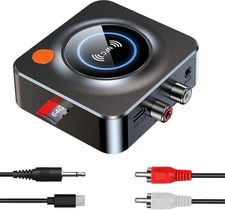 Bluetooth Audio Receiver RCA 3.5mm NFC Wireless Adapter for Home Car Stereo