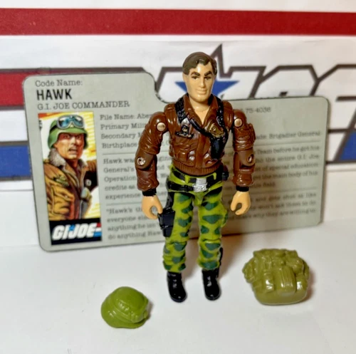 GI Joe Hawk 1986 v2 *NEAR MINT, Near Complete w/File Card!* Vintage ARAH NICE!