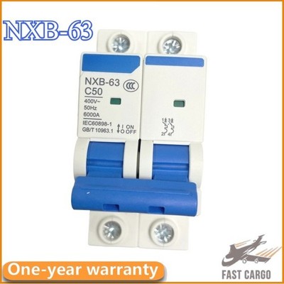 1PCS new For Chint NXB-63 2P 50A Series Leakage Protector C-Type Circuit Breaker