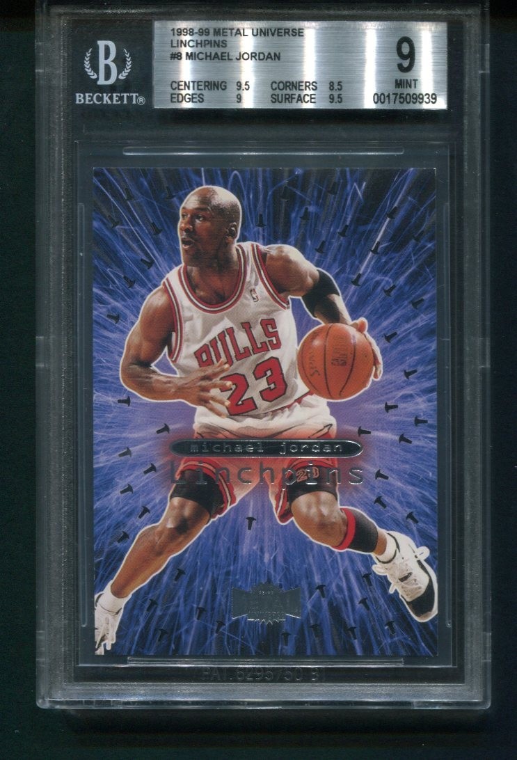1998-99 Skybox Metal Universe Michael Jordan Linchpins #8 BGS 9