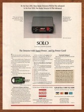 1990 Solo Passport/Escort Radar Detector Print Ad/Poster Car Man Cave Art 90s