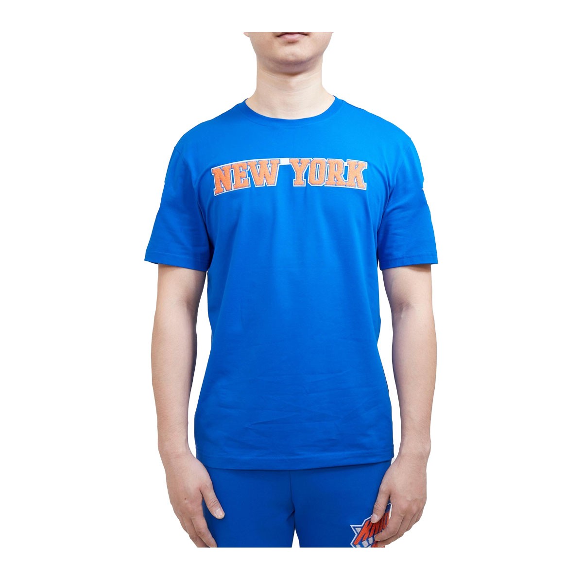 Профессиональная стандартная футболка New York Knicks NBA с круглым вырезом для мужчин королевского синего цвета BNK151552 12390₽