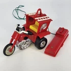 Marx Krazy Bike Fire Chief Trike Toy Hong Kong Plastic As-Is Battery Issue w Box