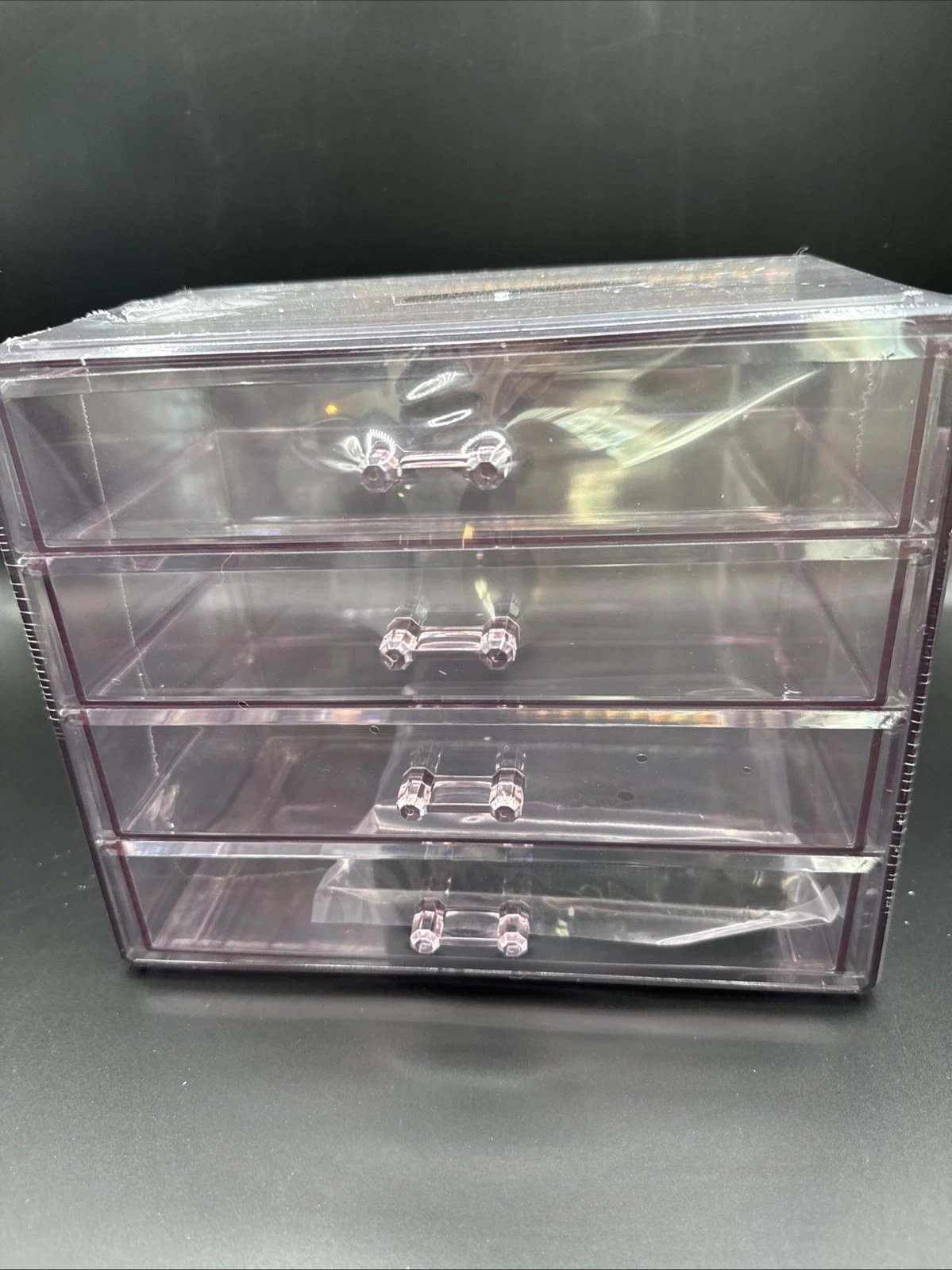 Sorbus Acrylic Cosmetics Makeup Organizer Case / Jewelry Storage Purple