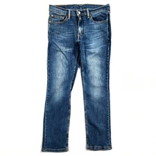 Levis 511 Jeans Mens 32x29 Straight Slim Stretch Blue Denim Grunge Normcore