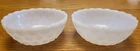 VTG Anchor Hocking Milk Glass Dessert Berry 4.5” Bowls(2) Bubble Pattern MCM