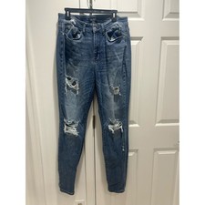 Judy Blue Distressed Skinny Jeans in Faded Blue
