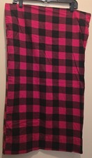 Set of 2 Mainstays Flannel Red and Black Plaid Standard Pillowcases