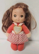 Vintage Playskool Candy Land Kids Pepper Mint Doll 1982 Cane Striped Dress 5"