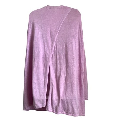 Pure Jill J.Jill Orchid Purple Linen Blend Open Front Crossover Back Cardigan XL