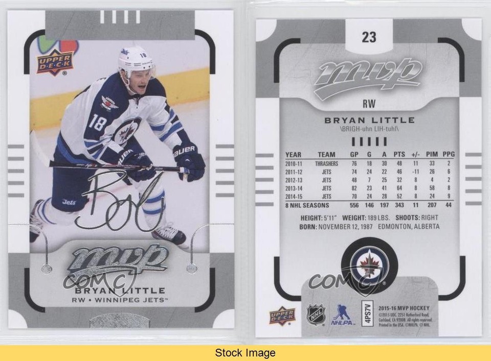 2015-16 Upper Deck MVP Silver Script Bryan Little #23 READ 0w6 | eBay