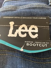 Lee Perfect Fit Womens Jeans Sz 6 Medium Blue Denim Dark Wash NWT