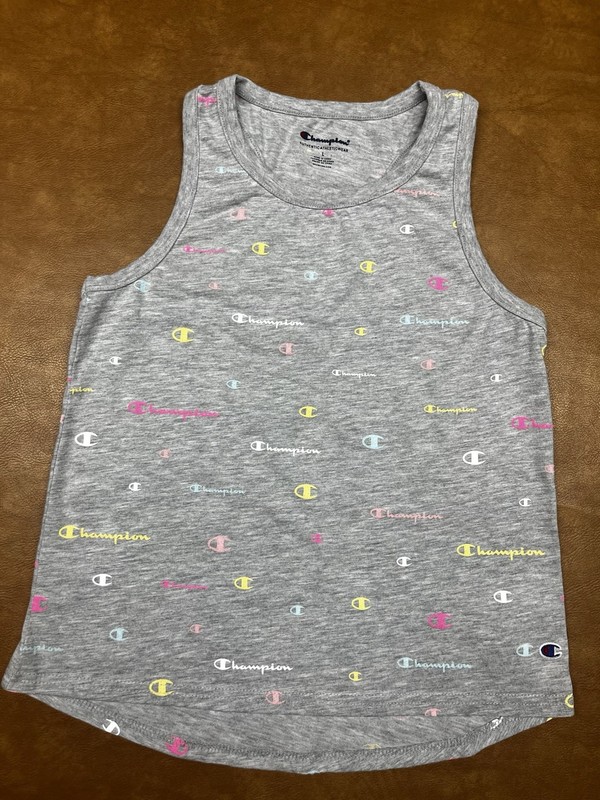 CHAMPION Big Girls All Over Print Racerback Tank Size Large Preowned Excellent