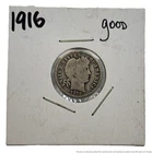 1916 P Philadelphia Barber Fine Silver Early 10C Dime US Coin