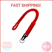 Heavy Duty Braided 550 Paracord Neck Lanyard Keychain for Men Women Outdoor Surv