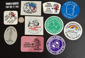 Vintage Mining Decals Women Miners Assorted Lot Of 11