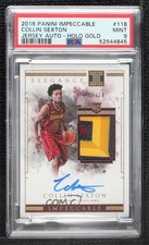 2018-19 Panini Impeccable Holo Gold 7/10 Collin Sexton #118 PSA 9 MINT Auto 0af3
