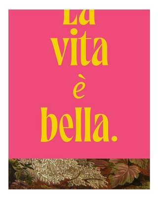 ''La Vita È Bella'' Inspirierendes Wandbild Poster Druck Premium Qualität