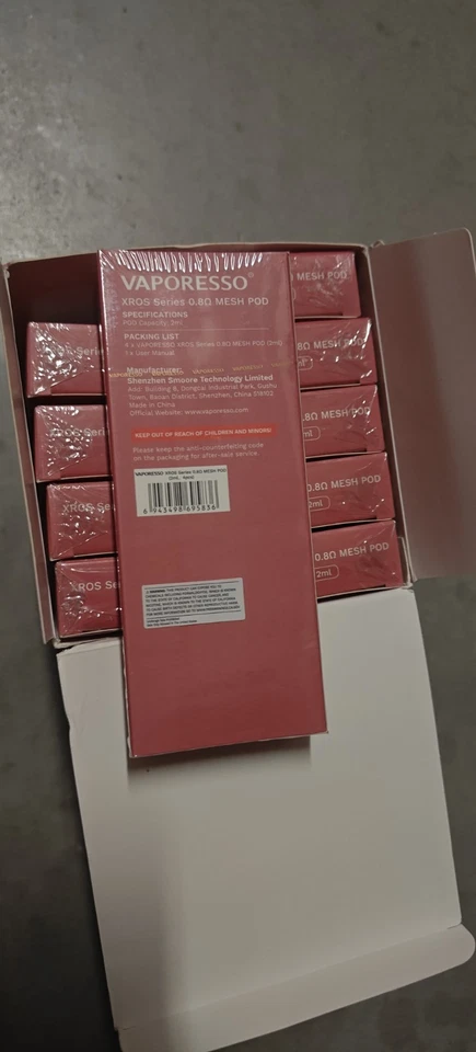 Vainas recargables Vap0RESS0 XROS con bobina 4 piezas vendedor de EE. UU. ENVÍO RÁPIDO 0,8 ohmios Foto 2 de 4