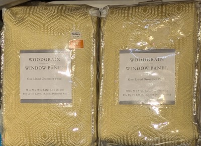#ad Bed Bath amp; Beyond 2 Textured Window Panels Curtain 50x84 lined Grommet old Stock $17.49