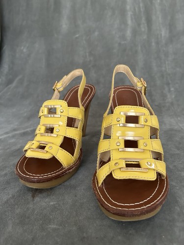 Michael Kors Open Toe Yellow Strappy Sandal Sz. 9 - Picture 3 of 11