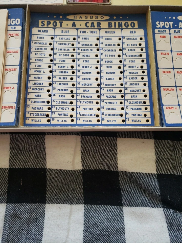 Juego de mesa de bingo automático Spot A Car Hassenfeld Bros Pawtucket R.I. años 50 de colección Foto 4 de 4