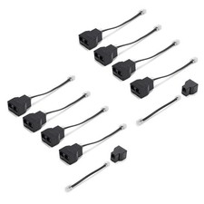 10 Pack Phone Line Splitter,Telephone Splitter,with RJ11 6P4C Plugs,Suitable ...