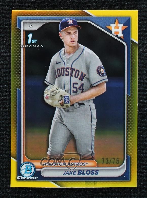 2024 Bowman Chrome Prospects Yellow Refractor 73/75 Jake Bloss #BCP-189