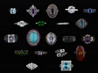 LOT 20 Vintage .925 Sterling Silver Rings Mixed Assorted Stones 129.6 - 1042a