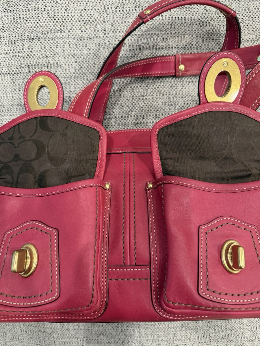 Vintage Coach 65th Anniversary Legacy Raspberry Double Turnlock | eBay