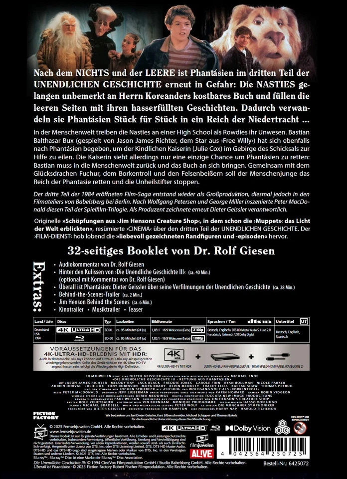 Die unendliche Geschichte III - Teil 3 (1994) - Mediabook [4K UHD-Blu-ray + BD] - Bild 2 von 4