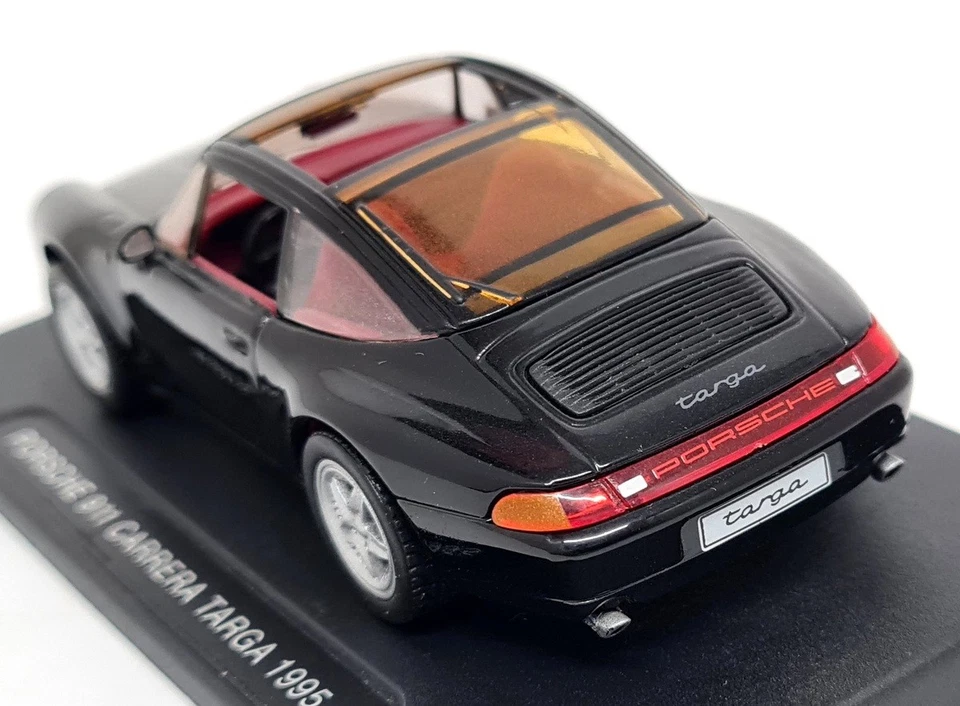 Atlas 1/43 - Porsche 911 993 Carrera Targa 1995 Black Diecast Scale Model Car - Imagem 4 de 4