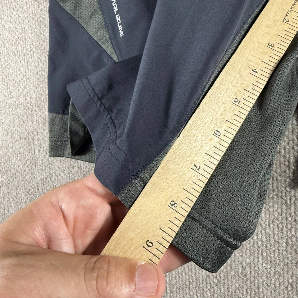 Pearl Izumi Running Shorts Mens Medium Black Green Stretch Athletic Gym Pockets - Image 4 of 4