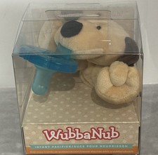 WubbaNub Infant Pacifier Baby 0-6 Months Brown Puppy Dog-New in Box