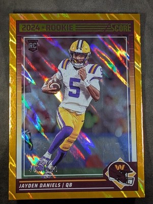 SP /630 Jayden Daniels RC 2024 Score Rookie GOLD LAVA Holo Refractor Color Match