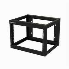 StarTech.com 6U 19 Netzwerk-Rack zur Wandmontage 19" tiefer offener Rahmen mit 2 Pfosten für Server