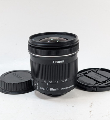 Canon EF-S 10-18mm f/4.5-5.6 IS STM Wide Angle Zoom Digital Camera Lens w Caps