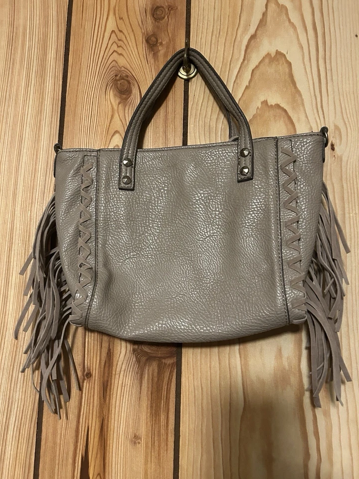 Jessica Simpson Women's Leather Purse Handbag double handles Side Fringes - Image 3 of 4