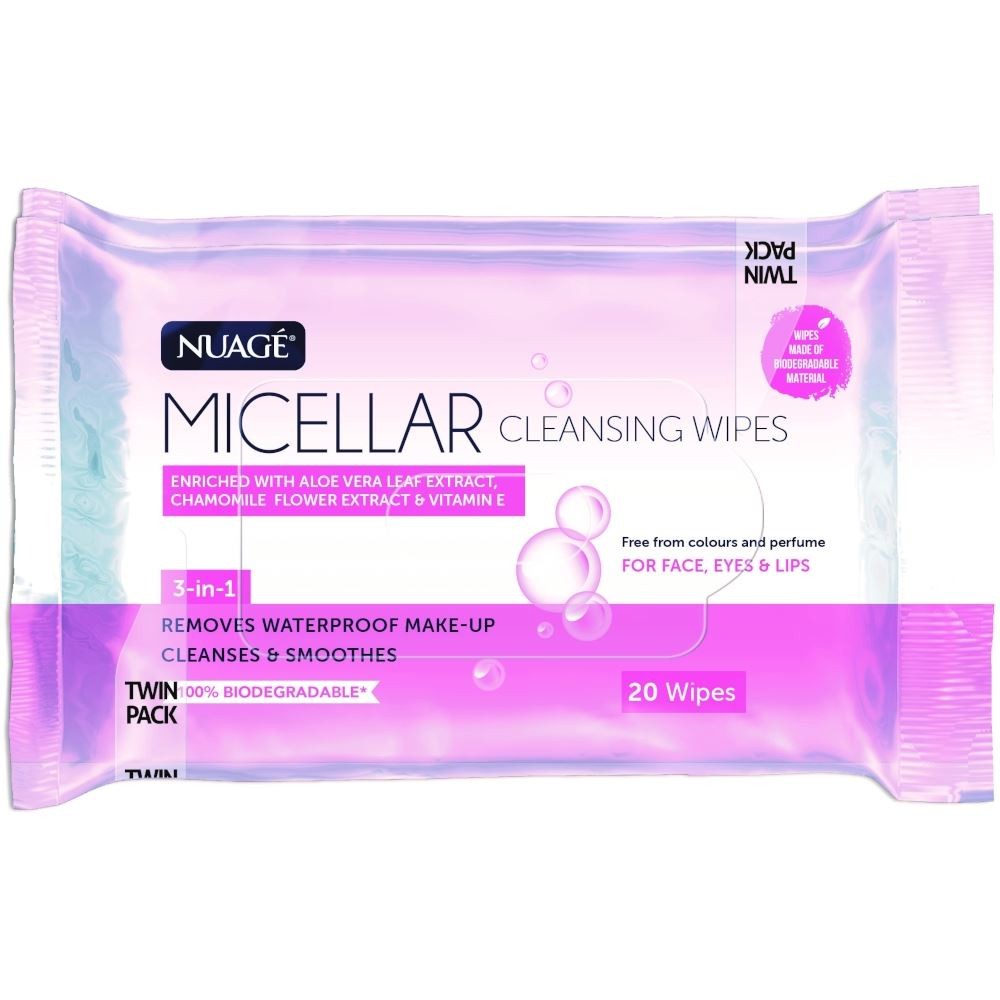 Nuage 3-In-1 Micellar Cleansing Wipes 40pk