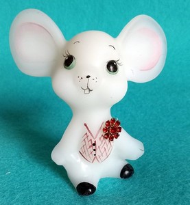 貴重！ Fenton Boutonniere Buddy マウス型置物 Fenton Glass Mouse | eBay