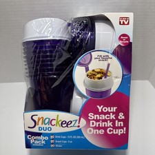 NEW Snackeez Duo All-in-One Snacking Solution 30 Piece Kit Blue AS SEEN ON Tv